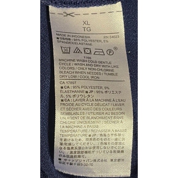 Banana Republic Blue Career Blouse XL Modern Pleat Quiet Luxury Minimalist Top - Picture 5 of 5